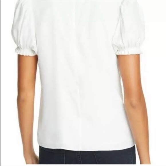 FRAME Off White Keyhole Neck Silk Party Top Size M - Picture 5 of 12